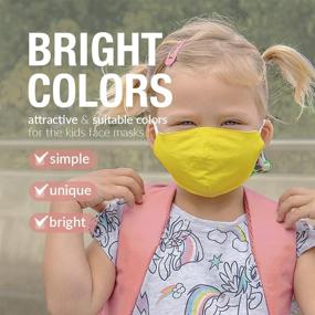 img 2 attached to Chainchilla Kids Mask: Colorful Masks for 4-10 Yrs Old | Pack of 5 Reusable Face Masks and 2 Mask Lanyards