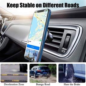 img 1 attached to 🧲 Magnetic Wireless Car Charger, 15W Fast Qi Wireless Charger Mount for iPhone 12/12 Pro Max/12 Mini/11, Galaxy S20 - Air Vent QC 3.0 Auto Clamp Magnetic Car Charger with 2 Magnet Stickers