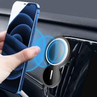 🧲 magnetic wireless car charger, 15w fast qi wireless charger mount for iphone 12/12 pro max/12 mini/11, galaxy s20 - air vent qc 3.0 auto clamp magnetic car charger with 2 magnet stickers logo