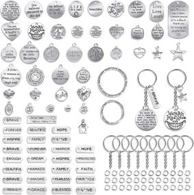 img 4 attached to 📿 320pcs Inspirational Word Charms Pendants for SEO