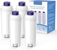 ☕ 4 pack water filter dlsc002 with activated carbon softener for coffee machines, compatible with ecam, esam, etam, bco, ec - improve your coffee experience! logo