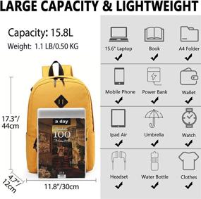 img 2 attached to VONXURY Backpack School Laptop Daypack: Stylish and Functional Companion for Students