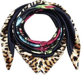 img 4 attached to Corciova Feeling Headscarf Flowers Pattern Women's Accessories for Scarves & Wraps