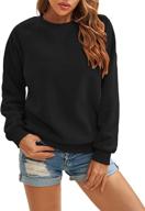 👚 panadila women's oversized sherpa pullover sweatshirt – casual warm sweater with crewneck, long sleeve shirts logo