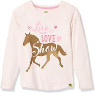 👚 john deere long sleeve tee for girls logo