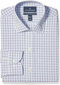 img 4 attached to Amazon Brand Buttoned Xtra Slim Windowpane Men's Clothing and Shirts: Elevate Your Style with Sleek Windowpane Design