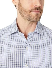 img 3 attached to Amazon Brand Buttoned Xtra Slim Windowpane Men's Clothing and Shirts: Elevate Your Style with Sleek Windowpane Design