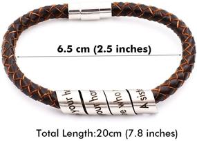 img 1 attached to 📿 Discover Your Hidden Message: N.egret Leather Wristbands for Women - Fashionable, Inspiring, and Novelty Jewelry