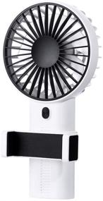 img 3 attached to 🌬️ Portable Handheld Fan: Battery Operated Personal Electric Desk Cooling Fan with 3 Speeds, 3-5Hrs Battery Life, USB Rechargeable - Ideal for Travel and Outdoor Use