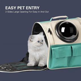 img 1 attached to 🐱 Large Cat Backpack Carrier – Ideal Pet Travel Bag for Small to Medium Cats, Dogs, Puppies, and Kittens