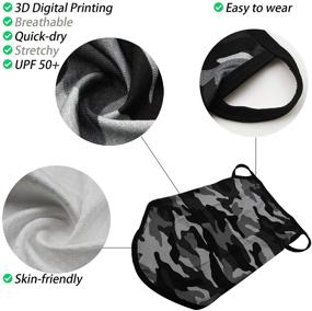 img 1 attached to FMDAN Multicolored Gaiter Bandana 200121A: Boys' Cold Weather Accessories