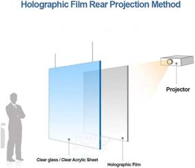 img 1 attached to 📽️ Holographic Rear Projection Film Self-Adhesive Projector Sticker for Home Cinema, Exhibition Conference & Office Presentation, A4 Sample, 8.3x11.7 Inches, White