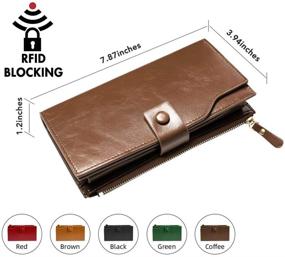 img 3 attached to Bifold Wallet Capacity Leather Credit Women's Handbags & Wallets in Wallets