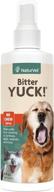 naturvet bitter yuck no chew spray – non-staining water based formula deters pets from chewing furniture, paws, wounds & more – ideal for cats & dogs logo