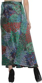 img 2 attached to Exotic India Wrap Around Printed Flowers Women's Clothing for Skirts