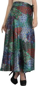 img 4 attached to Exotic India Wrap Around Printed Flowers Women's Clothing for Skirts