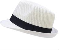 👒 stylish ifsun unisex girls straw fedora: must-have hats & caps for boys' accessories logo