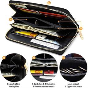 img 1 attached to Me Plus Fashion Leather Zippered Women's Handbags & Wallets for Wallets