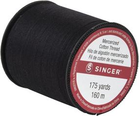 img 2 attached to 🧵 SINGER 65051 Black Mercerized Cotton Sewing Thread - 175 Yards: Ideal for All Sewing Projects