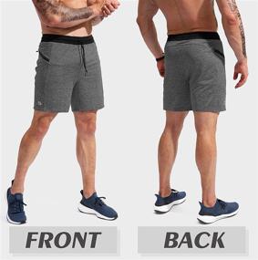 img 2 attached to Premium G Gradual Men's 7" Athletic Gym Shorts: Quick Dry Workout Running Shorts with Convenient Zipper Pockets