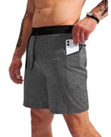 premium g gradual men's 7" athletic gym shorts: quick dry workout running shorts with convenient zipper pockets логотип