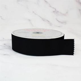 img 1 attached to 🎀 Versatile and Stylish Creative Ideas Solid Grosgrain Ribbon - 1.5 Inch x 50 Yards - Black