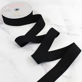 img 2 attached to 🎀 Versatile and Stylish Creative Ideas Solid Grosgrain Ribbon - 1.5 Inch x 50 Yards - Black