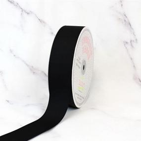 img 4 attached to 🎀 Versatile and Stylish Creative Ideas Solid Grosgrain Ribbon - 1.5 Inch x 50 Yards - Black