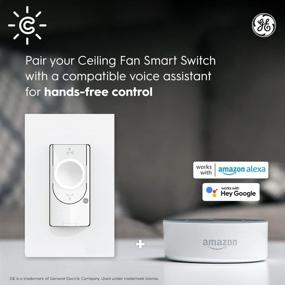 img 1 attached to GE Lighting Cync Ceiling Fan Smart Switch with Fan Speed Control, Wi-Fi, Compatible with Alexa and Google Assistant, No Hub Needed, Requires Neutral Wire