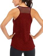 🏃 breathable mesh racerback tank tops for women - ictive workout and running muscle tanks with backless design логотип