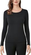 👚 lapasa women's thermal underwear top, fleece-lined long sleeve crew neck shirt - light/mid/heavyweight (thermoflux l15/l39/l42) logo