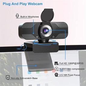 img 1 attached to 🎥 HD 1080P Webcam with Stereo Microphone for Laptop/Desktop – USB Camera for Video Recording, Conferencing, Gaming – Privacy Cover & Tripod Included