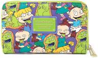 🦖 discover the stylish loungefly nickelodeon rugrats reptar bar wallet with all over print design! logo