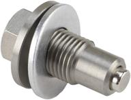 🔧 votex - usa-made - dp004 stainless steel engine oil drain plug with neodymium magnet (1/2 x 20 x 25 mm) logo