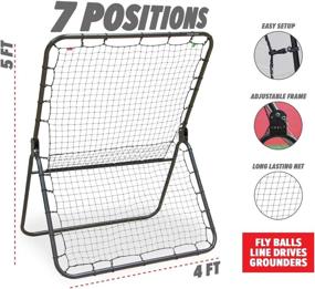 img 2 attached to 🔥 PowerNet German Marquez Baseball Softball Adjustable Rebounder: Enhance Throwing, Catching, and Ground Ball Skills with Multi-Angle Adjustability - Ideal for Solo or Team Practice, Including Lacrosse