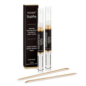 img 4 attached to VitalePen Cuticle Oil for Nails - Nail Oil Pen for Manicure - Nail Care 💅 Oil Pens with Vitamins A & E - Pack of 2 Pens - Magique VitalePen .14oz