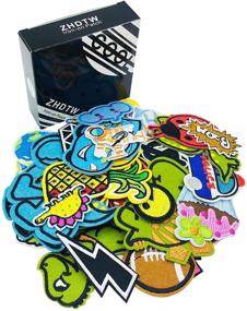 img 4 attached to Assorted Iron-On Decorative Patches for Jackets, Clothing, Hats, Backpacks, 🧥 Jeans - Set of 60 or 70 Randomly Mixed Small-Sized Patches