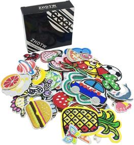 img 2 attached to Assorted Iron-On Decorative Patches for Jackets, Clothing, Hats, Backpacks, 🧥 Jeans - Set of 60 or 70 Randomly Mixed Small-Sized Patches