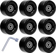 🛼 high performance 8-pack quad roller skate wheels | abec-9 bearings included | ideal for double row skating, quad skates, and skateboard accessories | suitable for indoor/outdoor use | dimensions: 32mm x 58mm | 82a hardness logo