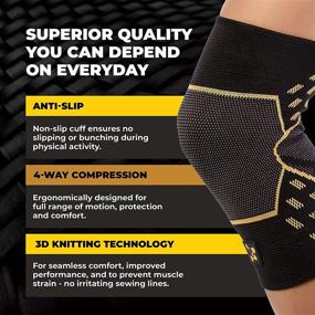 img 1 attached to 🏋️ CopperJoint Knee Compression Sleeve PRO - Enhance Athletic Performance with Copper-Infused Compression and Increased Blood Flow - Single