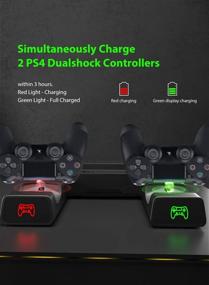 img 2 attached to 🎮 PS4 Slim Pro Controller Charger Stand with Cooling Fan, Likorlove Multi-functional Charging Dock with LED Indicators & 10 Game Storage Compatible for Playstation 4