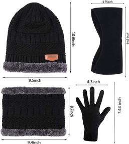 img 3 attached to ⛄ 5-Piece Ski Warmer Set: Winter Hat, Scarf, Gloves, Face Warmer, Outdoor Earmuffs, Ear Warmer