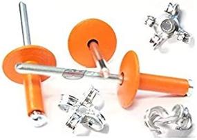 img 2 attached to 🍌 Racer's Speed Shop Orange 3/16" Large Head Aluminum Pop Rivets - Exploding Banana Peel Style (250 Pack)