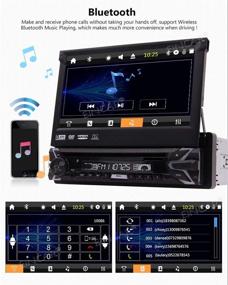 img 1 attached to 🚗 Eincar Одиночный Динамик Автомобильный Стерео Bluetooth Автомобильный DVD Плеер С сенсорным экраном Радио 7-дюймовое Съемная панель Транспортный блок с бесплатной 8-гигабайтной картой GPS, резервной камерой, AUX-входом, поддержкой сабвуфера, RDS и воспроизведением CD - Автомагнитола Ресивер