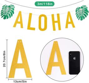 img 2 attached to Whaline 44-Piece Tropical Party Decoration Set: Aloha Banner, Hawaiian Flowers, Palm Leaves, Honeycomb Fans, Tissue Paper Pom Poms, Paper Pineapple – Perfect Luau Jungle Beach Theme Party Supplies