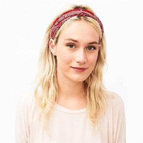 img 2 attached to 🌸 Stylish and Functional 12 Pack Women's Boho Printed Headbands - Perfect for Yoga, Running, and Sports