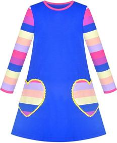 img 4 attached to 🎄 Sleeve Christmas Snowman Holiday Dresses for Girls: Festive Girls' Clothing