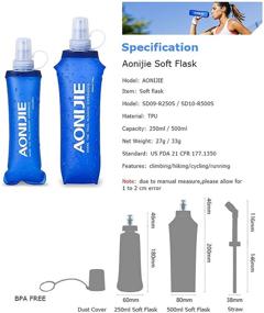 img 3 attached to 🏃 AONIJIE TPU Soft Foldable Water Bottles BPA-Free Flask Pack for Hydration Pack | Ideal for Running, Hiking, Cycling, Climbing | Set of 2