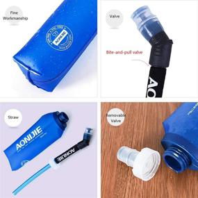 img 1 attached to 🏃 AONIJIE TPU Soft Foldable Water Bottles BPA-Free Flask Pack for Hydration Pack | Ideal for Running, Hiking, Cycling, Climbing | Set of 2