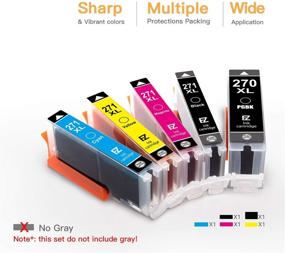 img 2 attached to 🖨️ E-Z Ink (TM) Compatible Cartridge Set for Canon PGI-270XL CLI-271XL, 5 Pack - MG6820 MG5720 MG7720